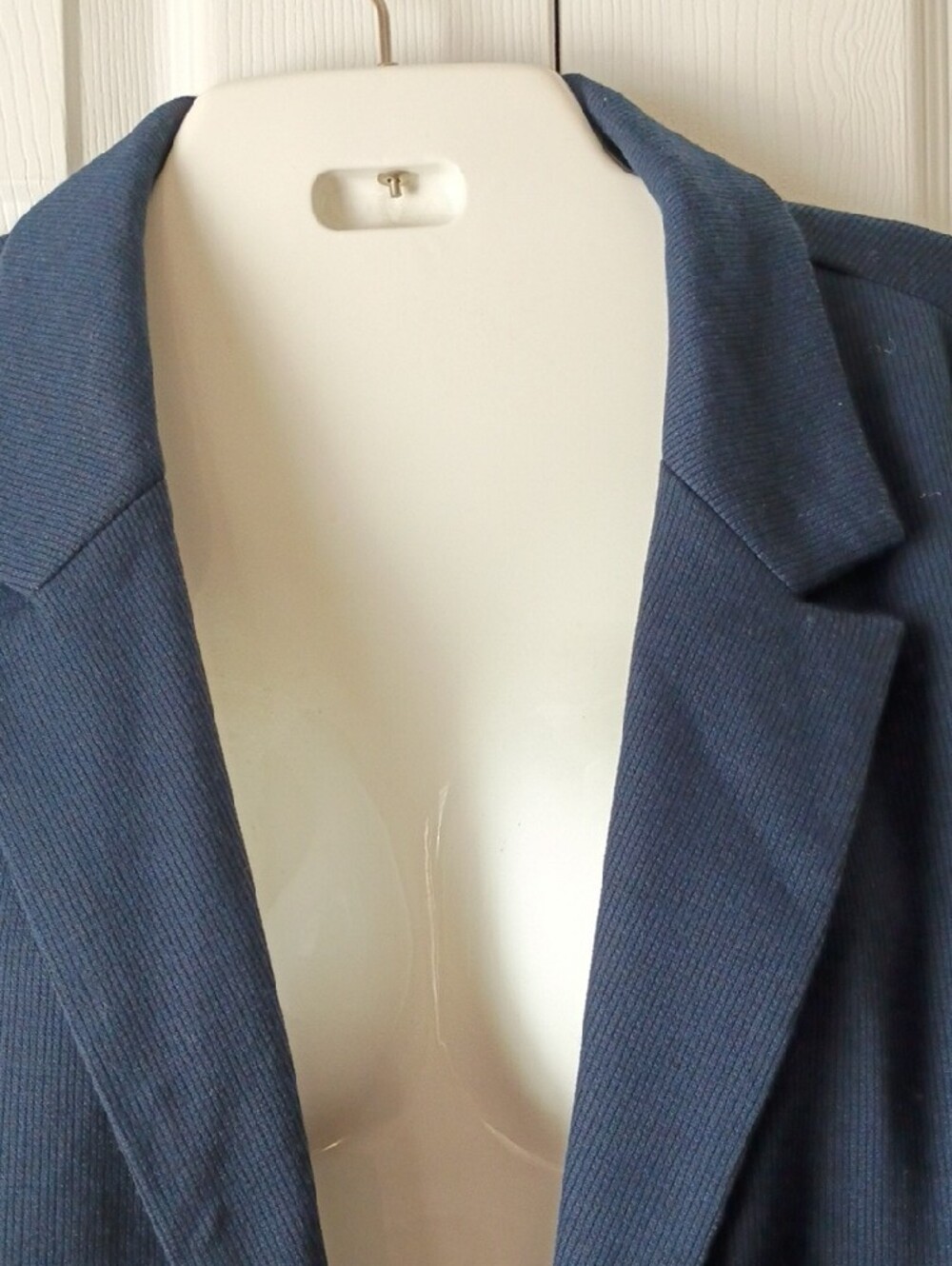Skies Are Blue Curvy Asa Knit Navy Open Blazer with Rolled Cuffs Size 1X - Picture 2 of 7